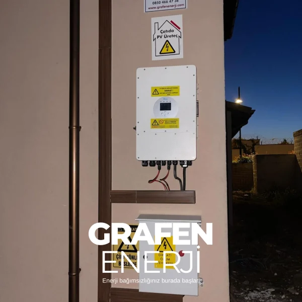 villa inverter ges panel projesi